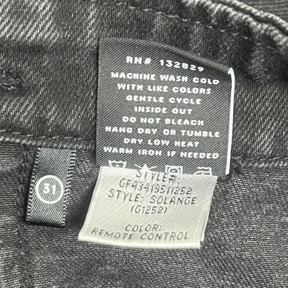 GRLFRND Solange Grommet Lace Up With Belt Black Jeans - Size 31 - Picture 13 of 15